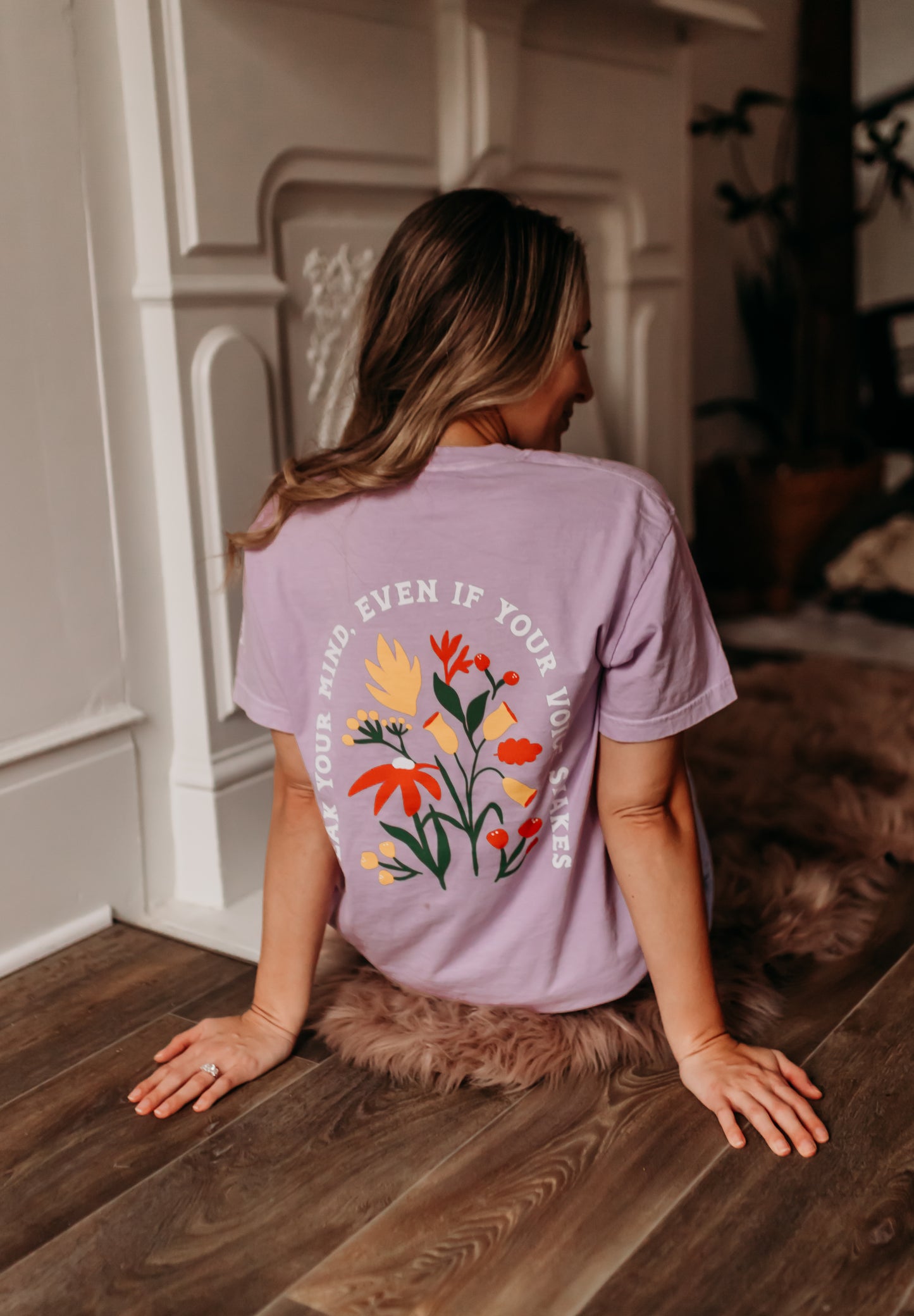 Speak Your Mind Tee in Lilac