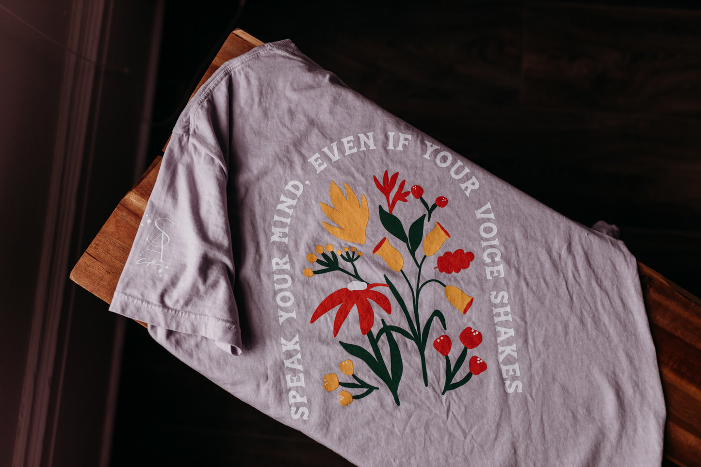 Speak Your Mind Tee in Lilac