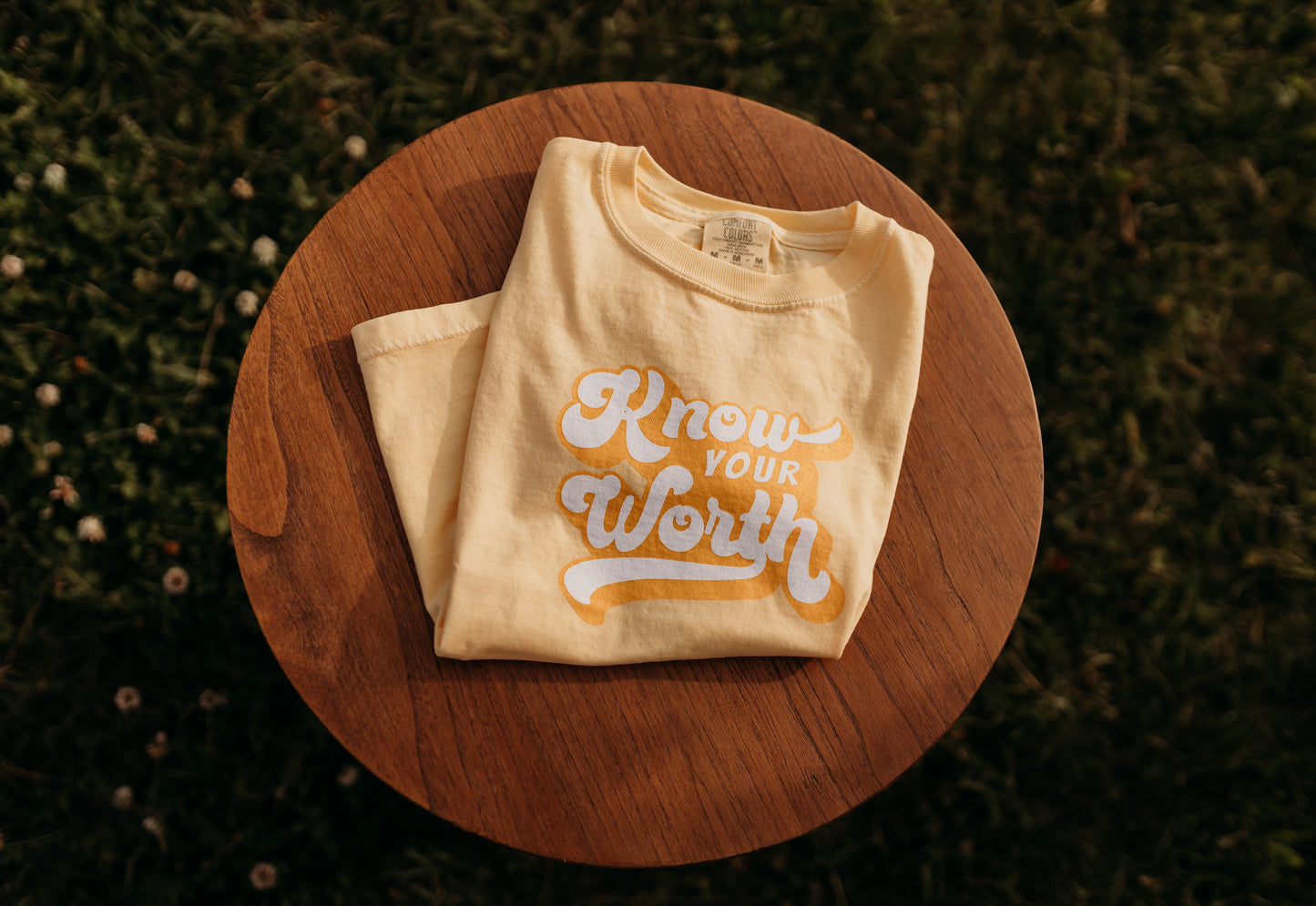 Know Your Worth Tee in Butter Yellow (For The Little Dreamers)