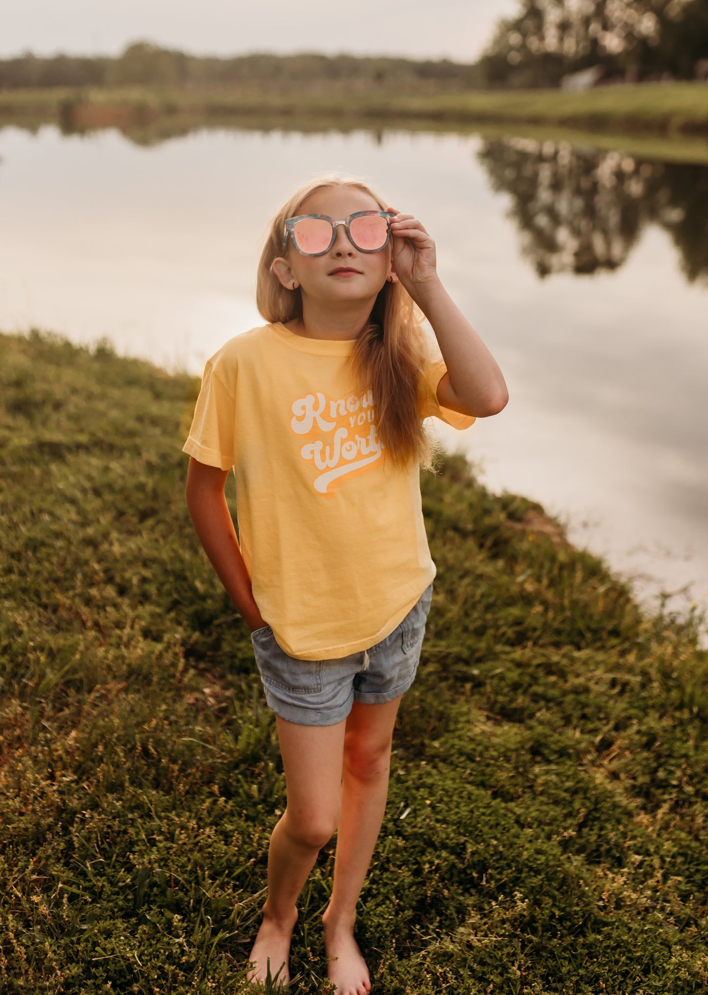 Know Your Worth Tee in Butter Yellow (For The Little Dreamers)