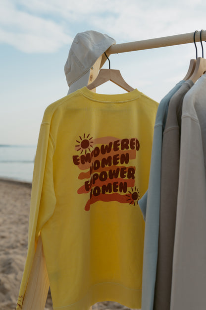 Empowered Women Crewneck in Bright Yellow