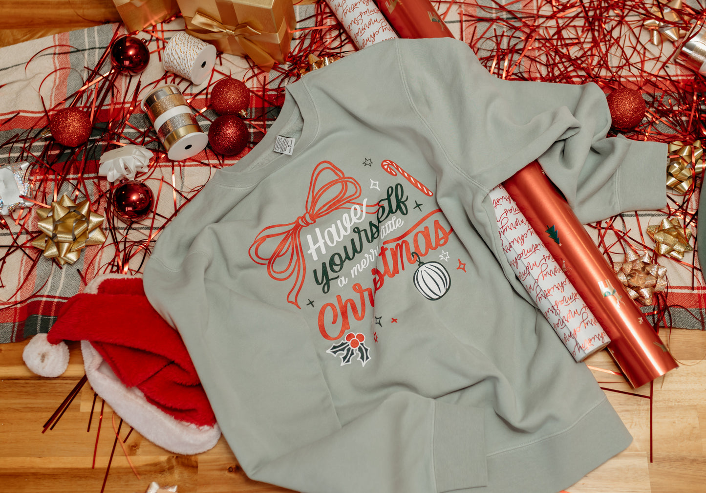 Merry Little Christmas Crew in Sage