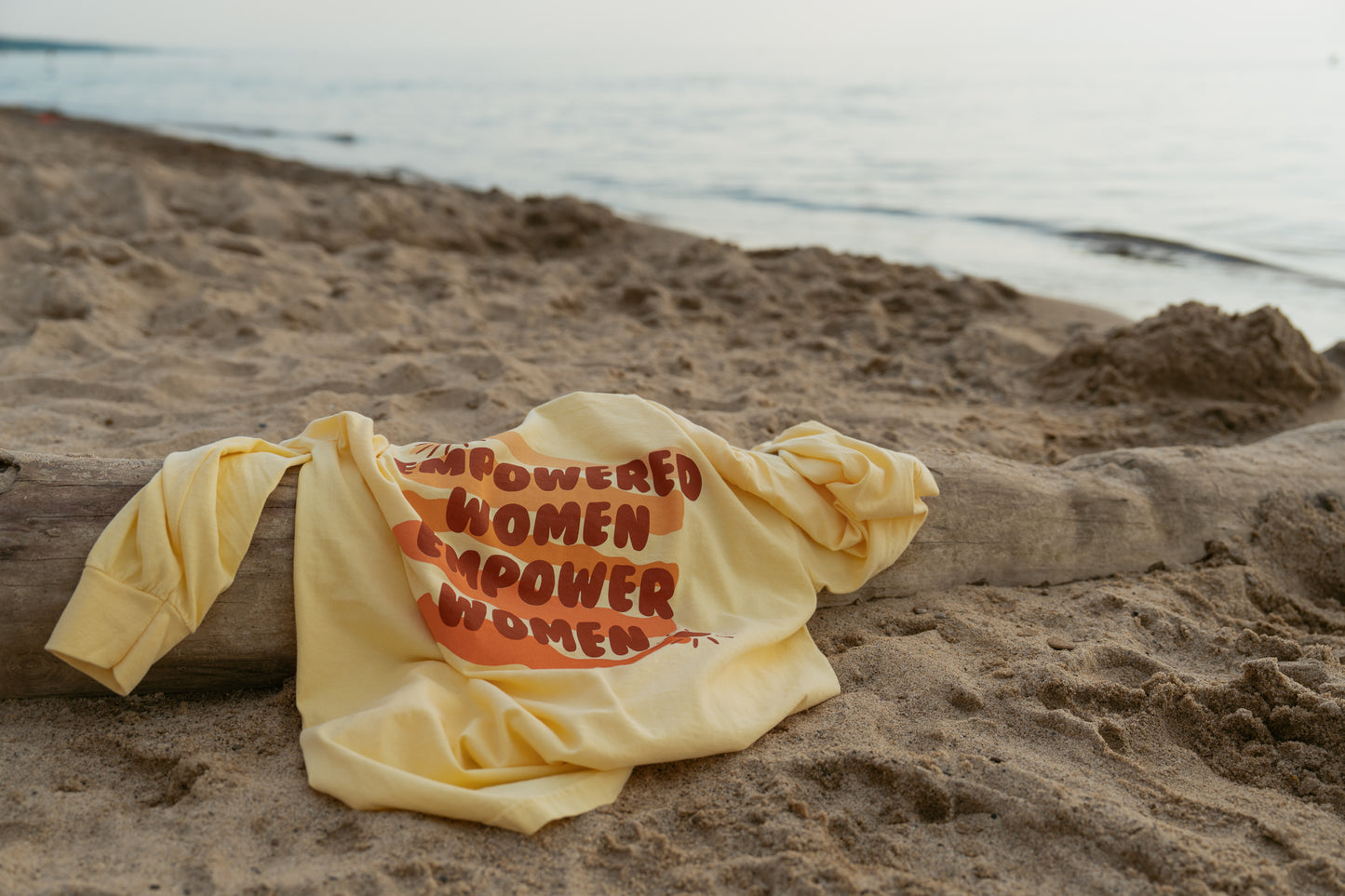 Empowered Women Long Sleeve Tee in Butter Yellow