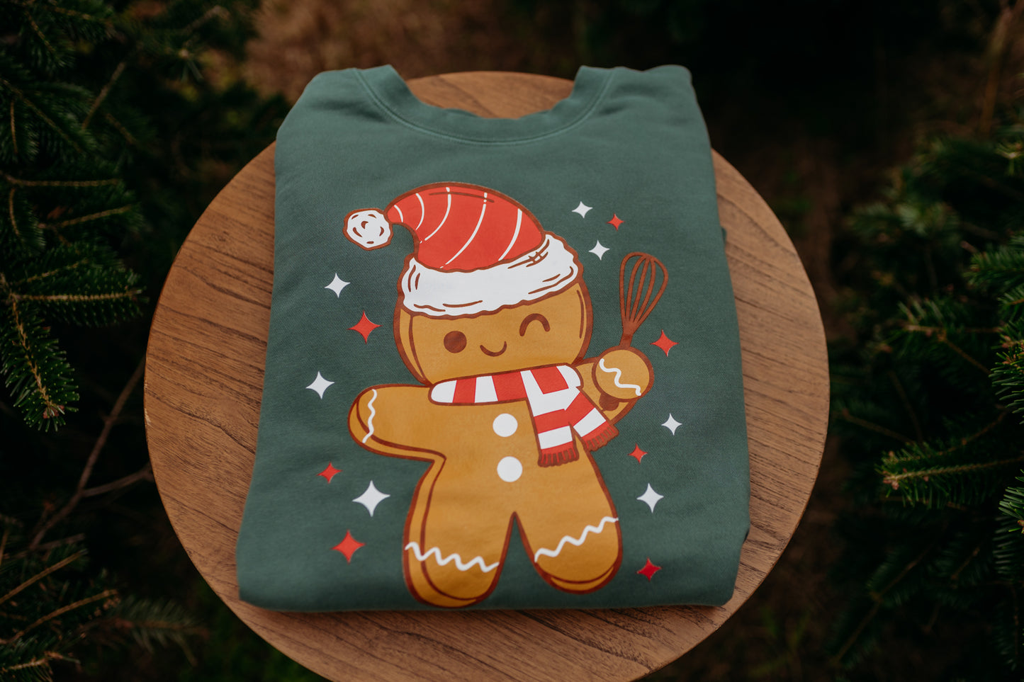 Baking Spirits Bright Crew in Alpine Green