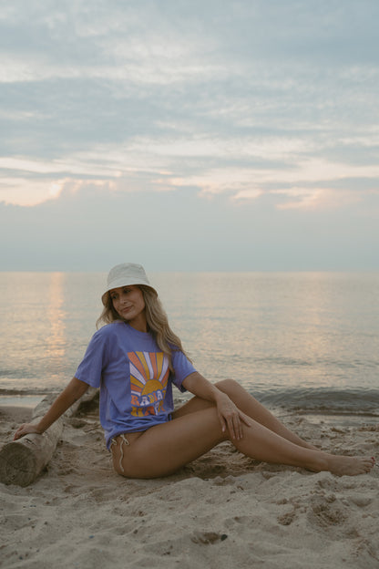 Radiate Happy Tee in Bright Violet