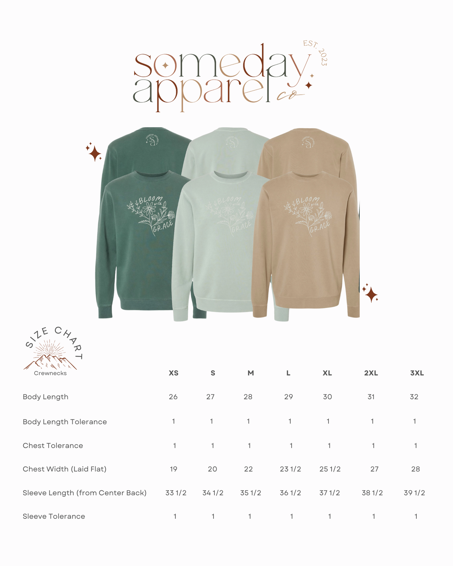 Bloom With Grace Crewneck in Sandstone