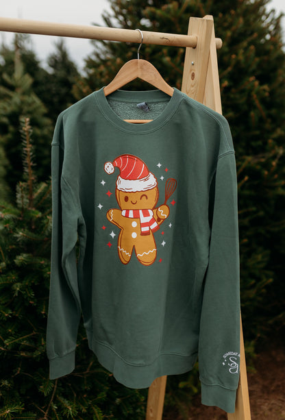 Baking Spirits Bright Crew in Alpine Green