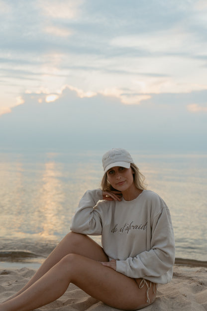 Do It Afraid Crewneck in Ivory