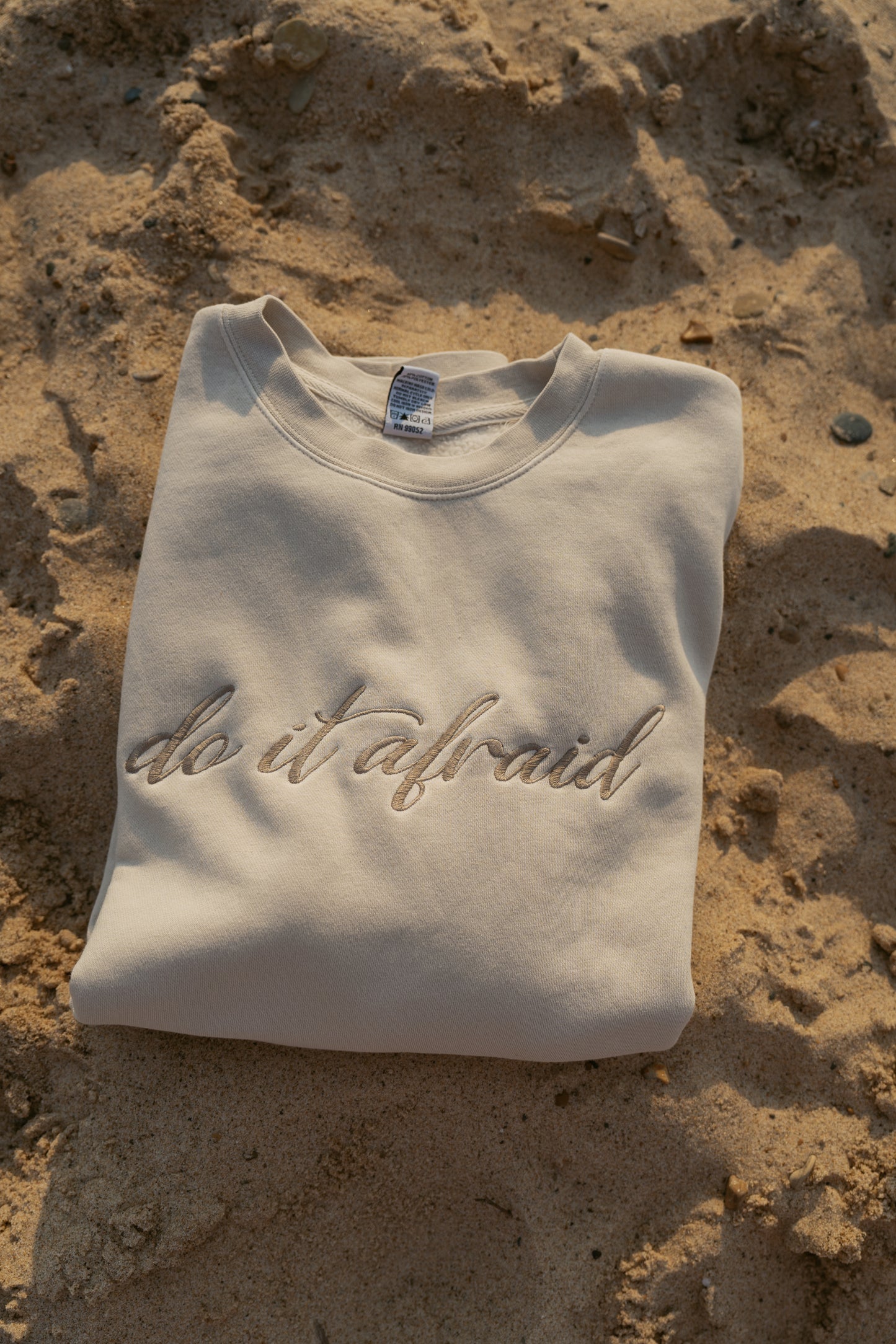 Do It Afraid Crewneck in Ivory