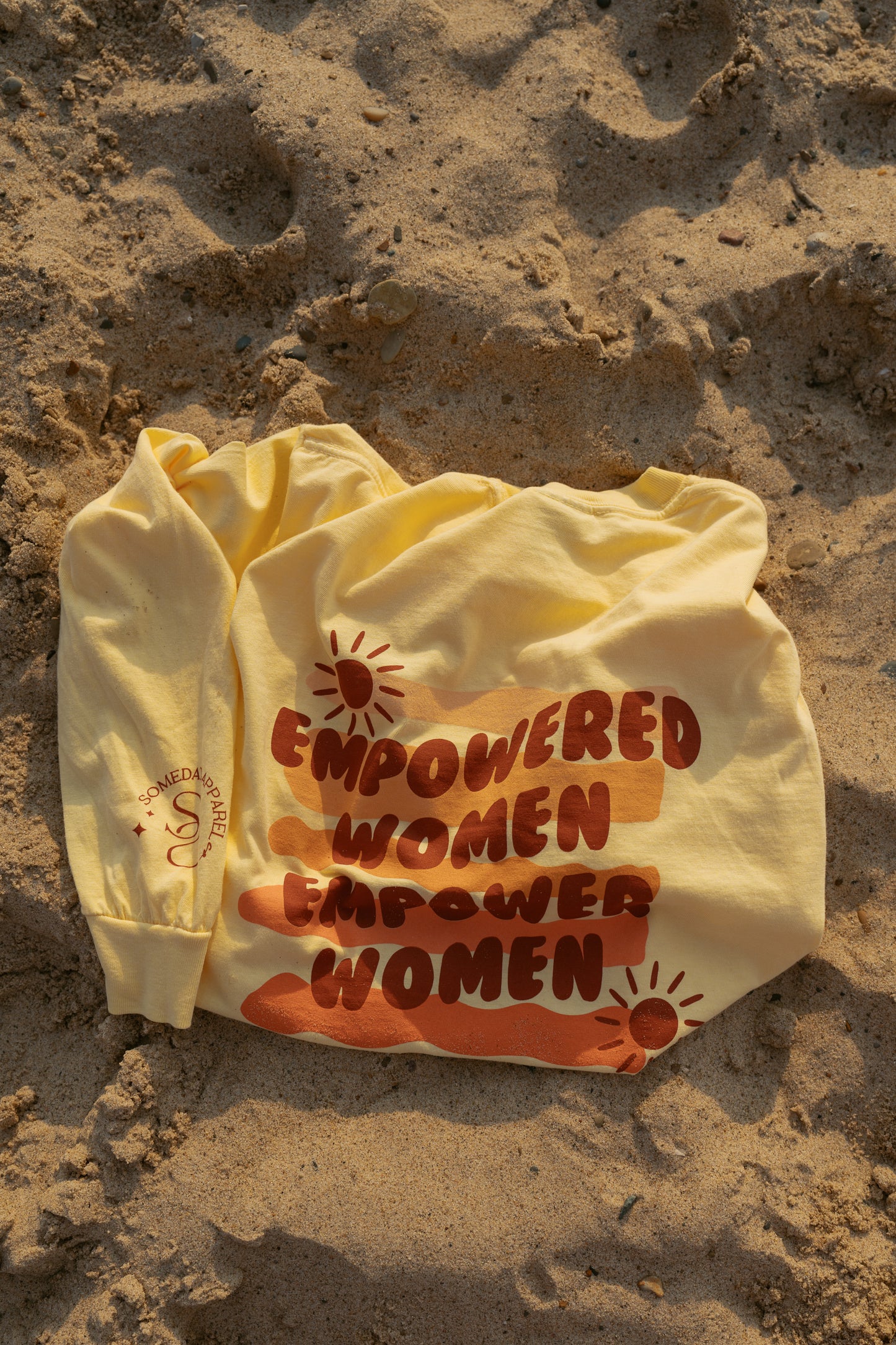 Empowered Women Long Sleeve Tee in Butter Yellow