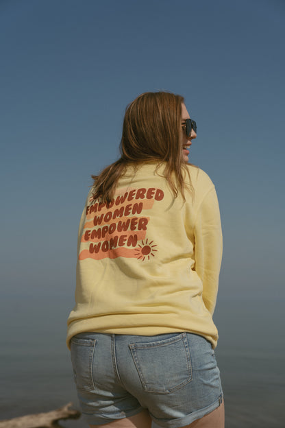 Empowered Women Crewneck in Bright Yellow