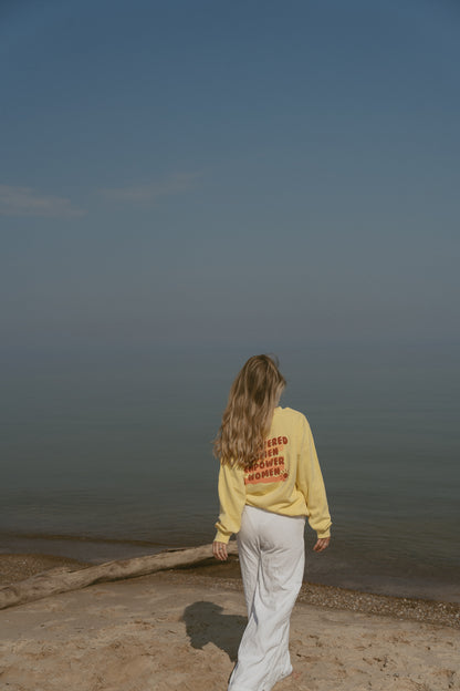 Empowered Women Crewneck in Bright Yellow