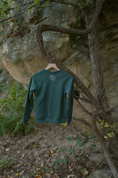 Bloom With Grace Crewneck in Heather Forest (For The Little Dreamers)