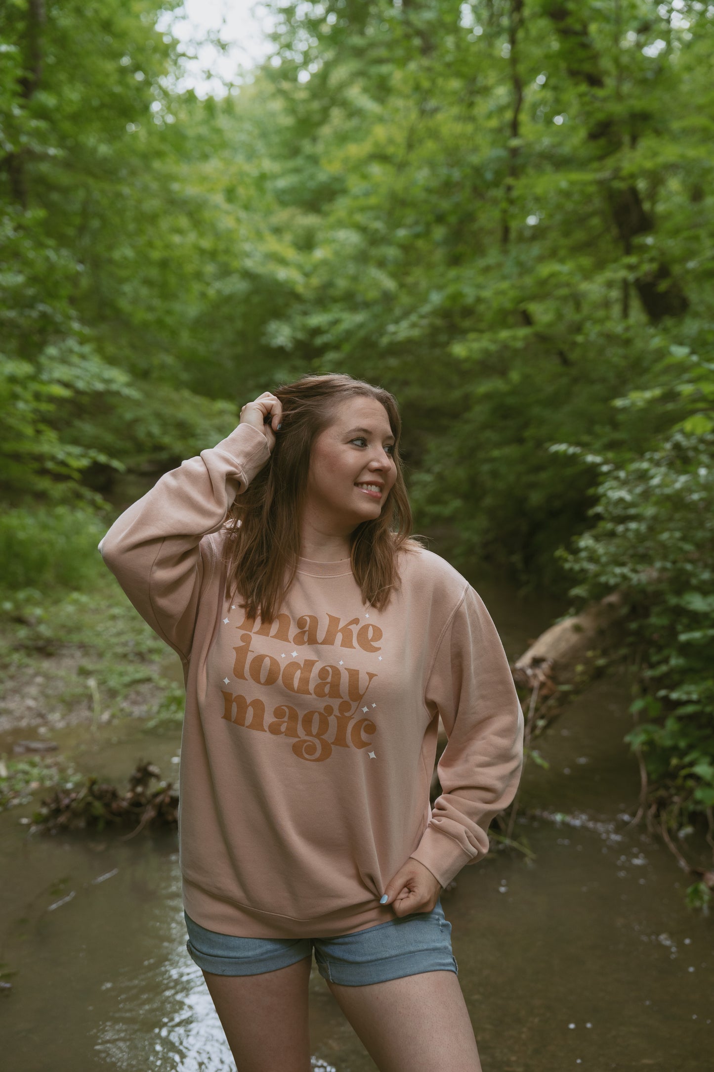 Make Today Magic Crewneck - Dusty Rose