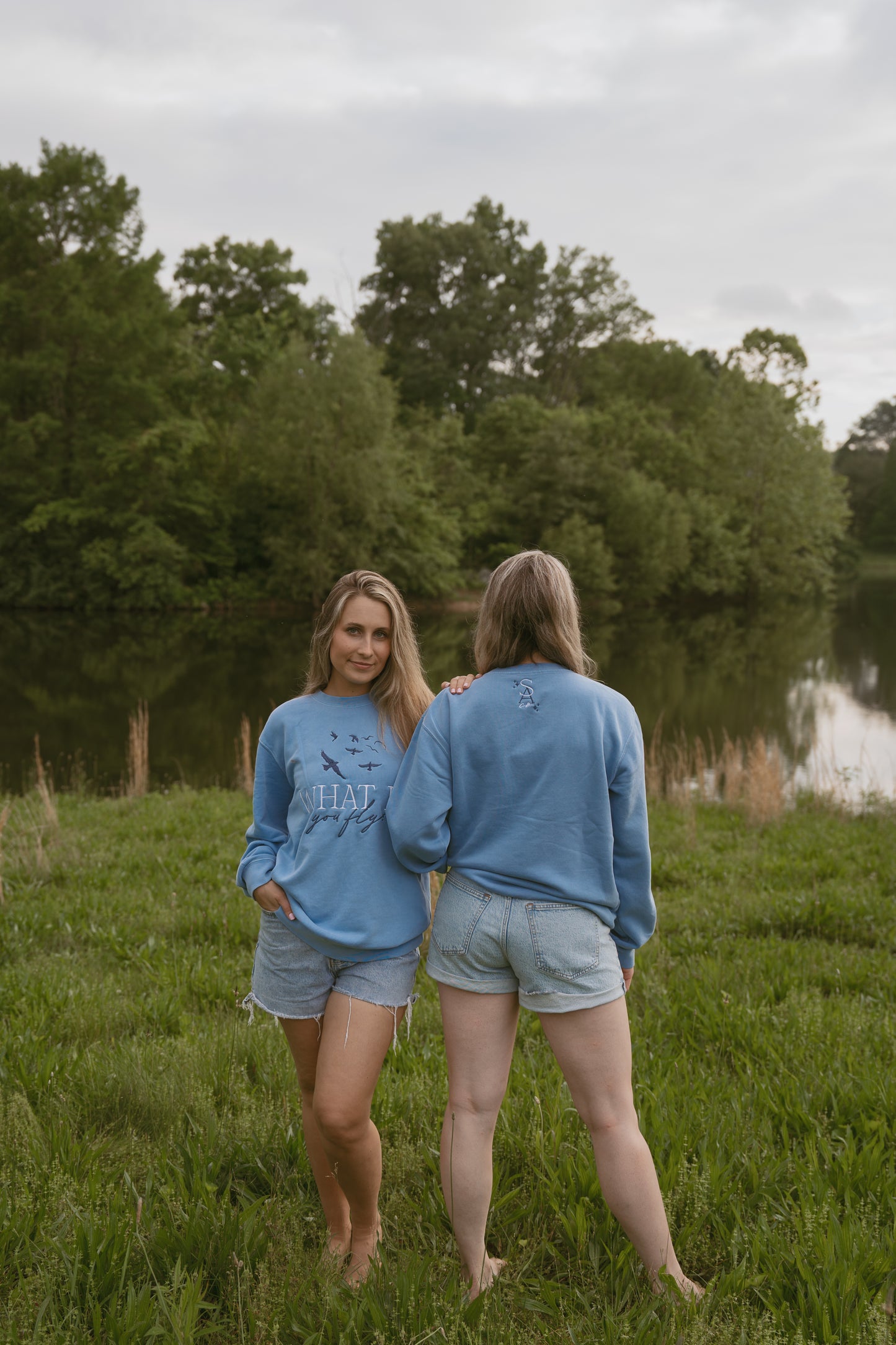 What If You Fly Crewneck - Light Blue