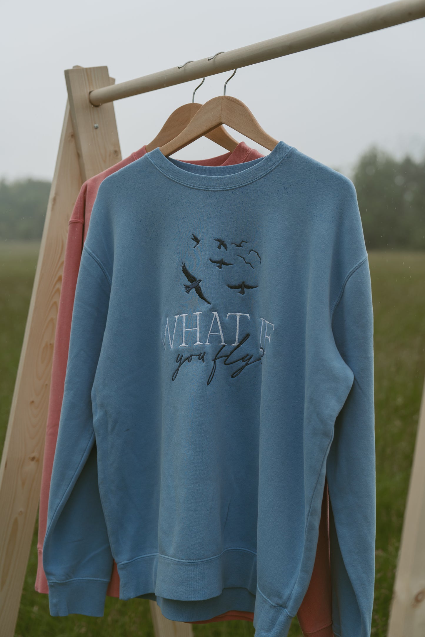 What If You Fly Crewneck - Light Blue