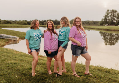 Know Your Worth Lightweight Crewneck Sweatshirt in Neon Violet