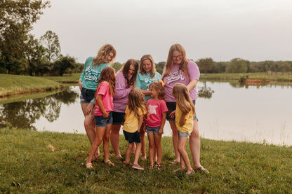 Know Your Worth Lightweight Crewneck Sweatshirt in Bright Turquoise
